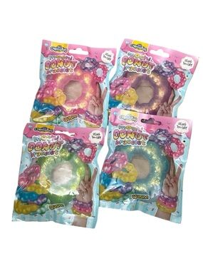 Squishy Glitter ORB Curiosities Mochi Donut Bracelet Set